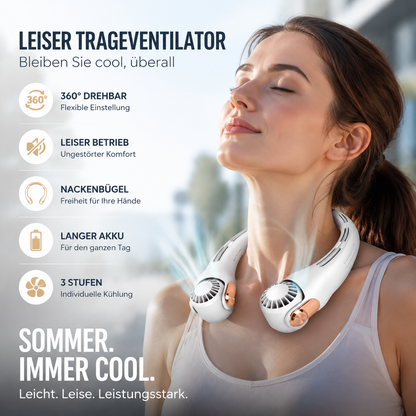 NeckBreeze™ – Leichter & flüsterleiser Nackenventilator