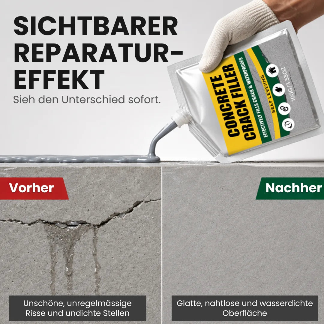 Wasserfester Beton-Rissfüller & Dichtstoff + GRATIS Handschuhe