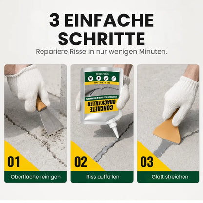 Wasserfester Beton-Rissfüller & Dichtstoff + GRATIS Handschuhe
