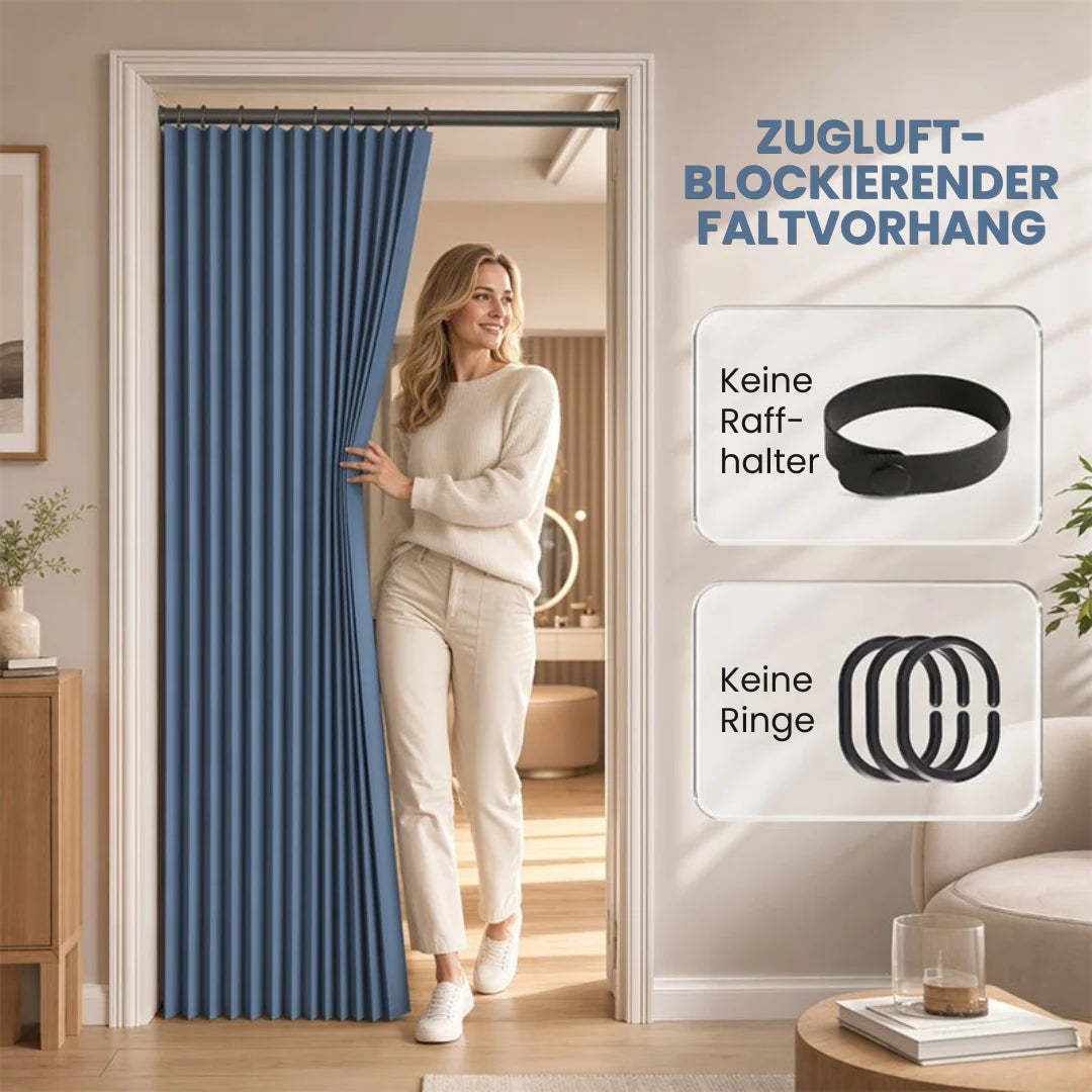 Magnetischer Faltvorhang – ohne Bohren