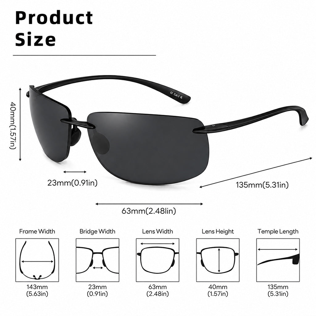 AeroShade™ – Randlose polarisierte Sonnenbrille – UV400