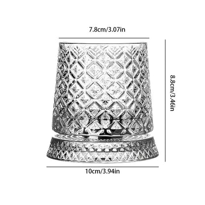 ArtZ® Tokyo Crystal Spinning Whiskey Glass and Base