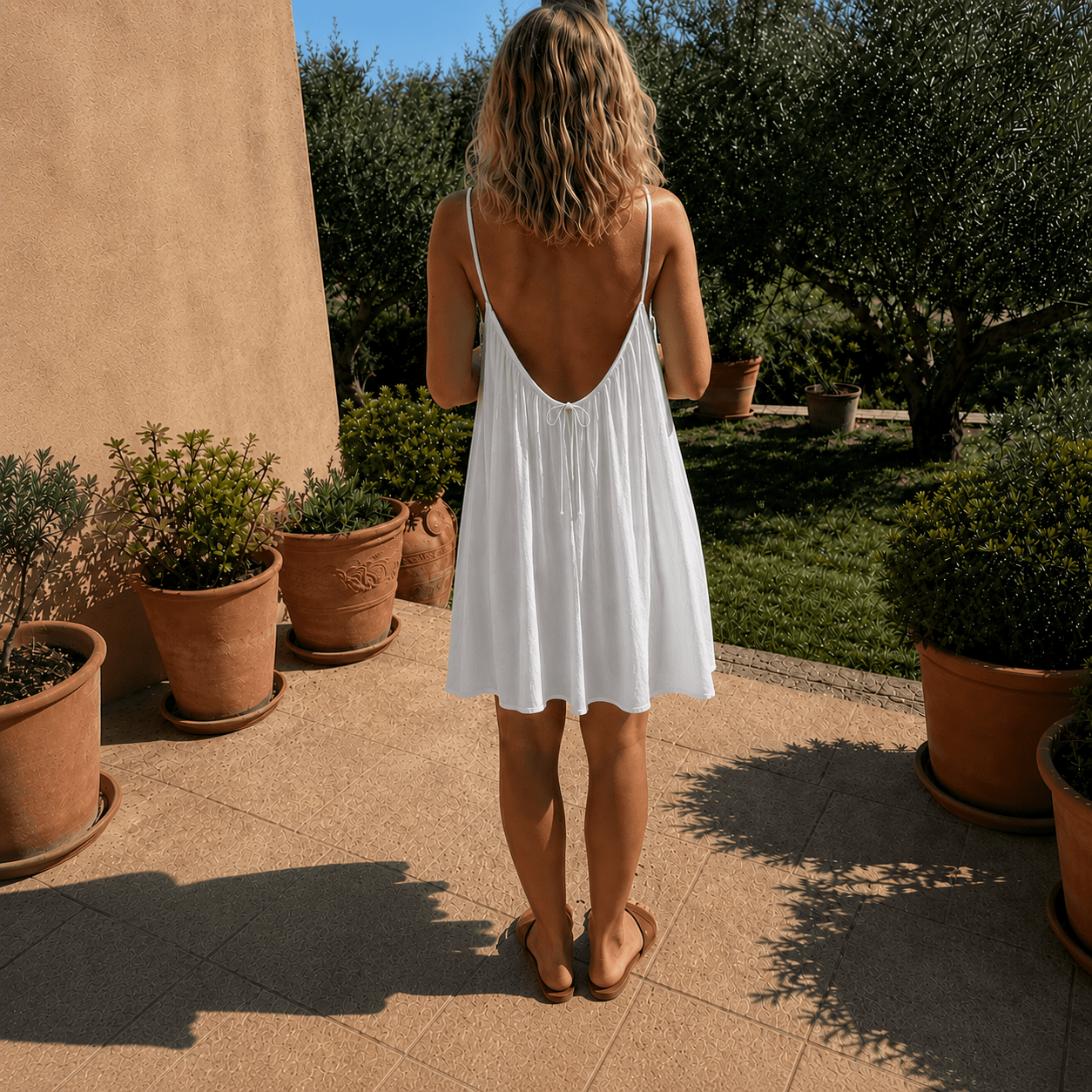Nuance – Kleid mit offenem Rücken