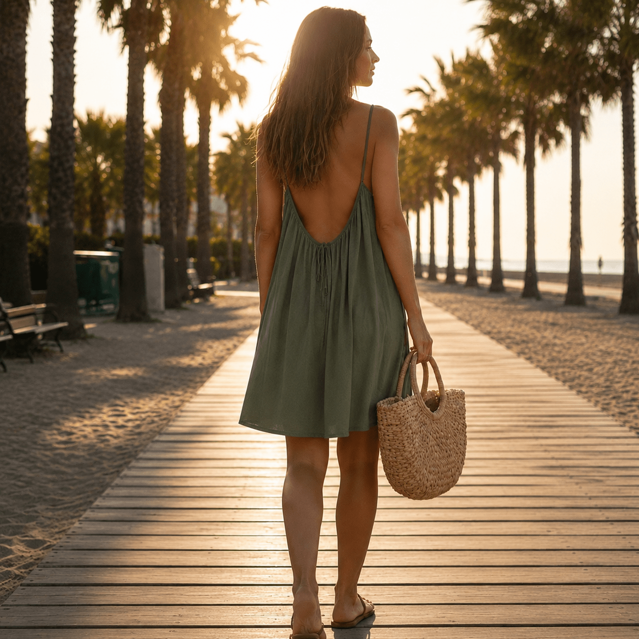 Nuance – Kleid mit offenem Rücken