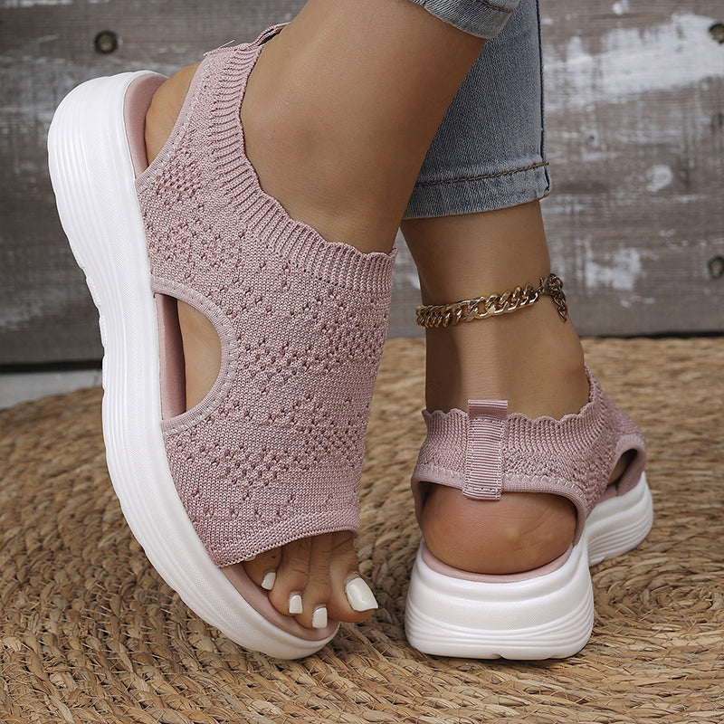 OrthaCloud™ – Atmungsaktive Strick-Plateausandalen für Damen
